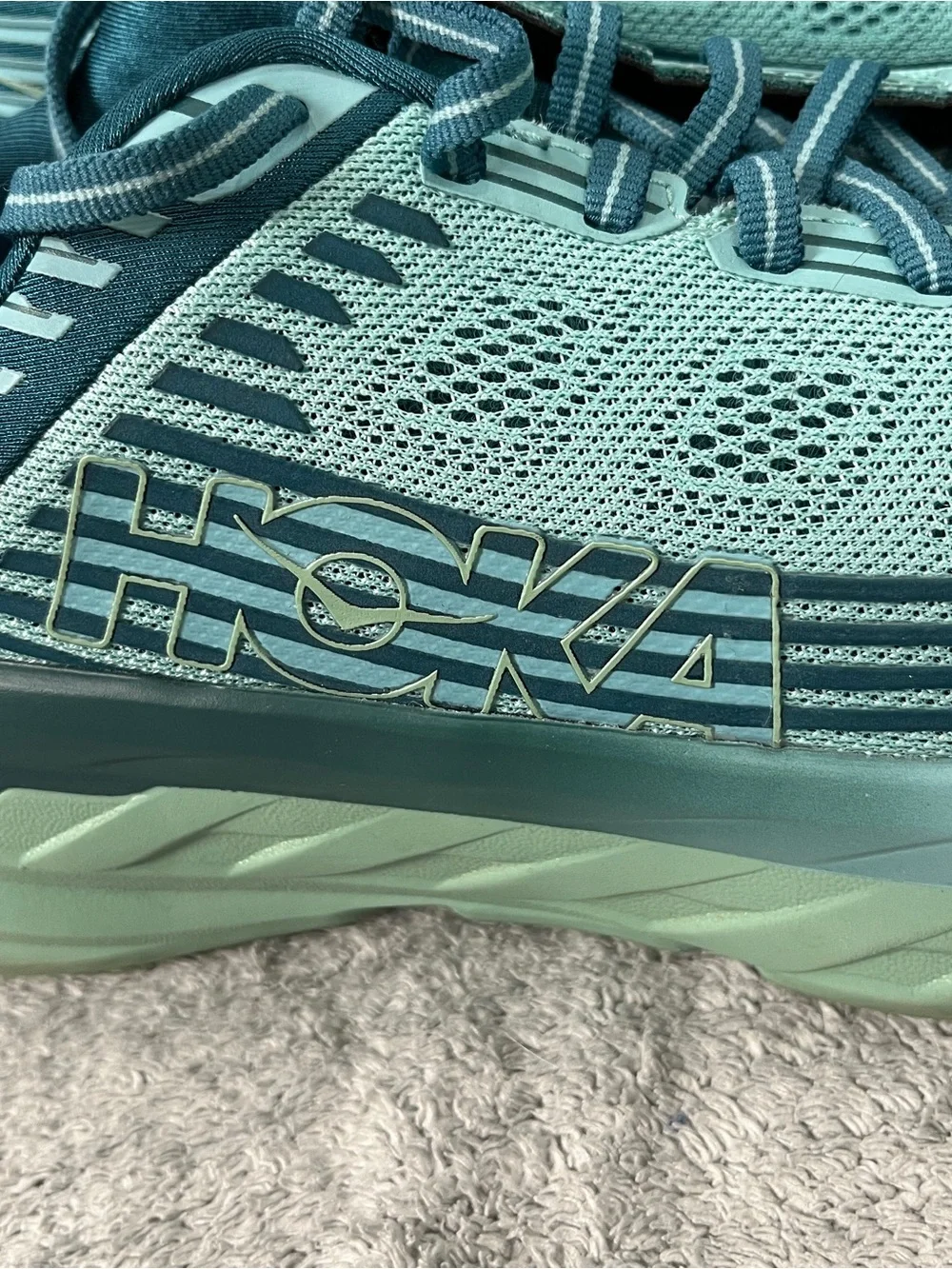 Hoka bondi 6 running shoes sneakers aqua haze women’s size 7.5 excellent